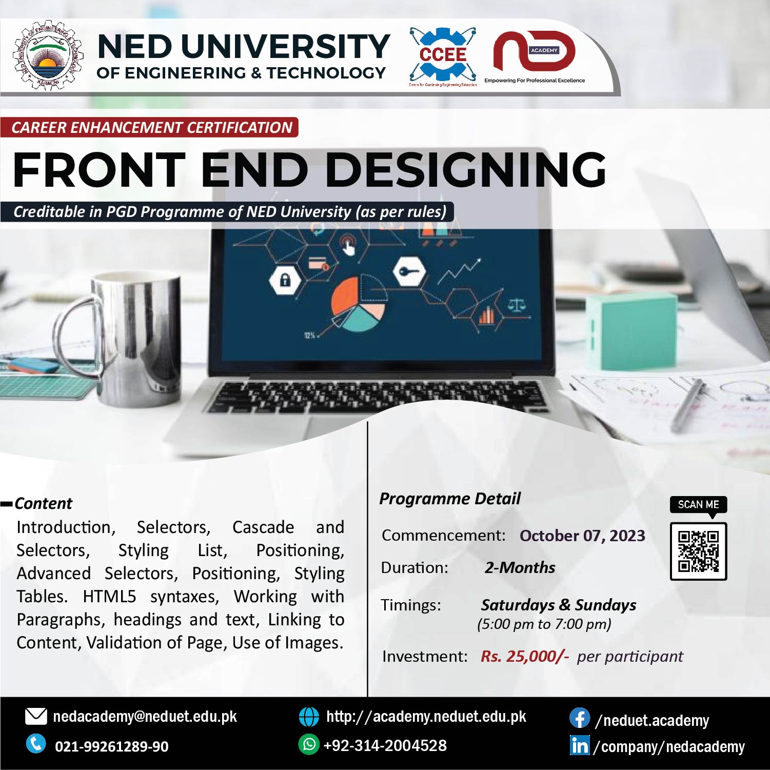 Front End Designing NED Academy CCEE CMPP PTMC